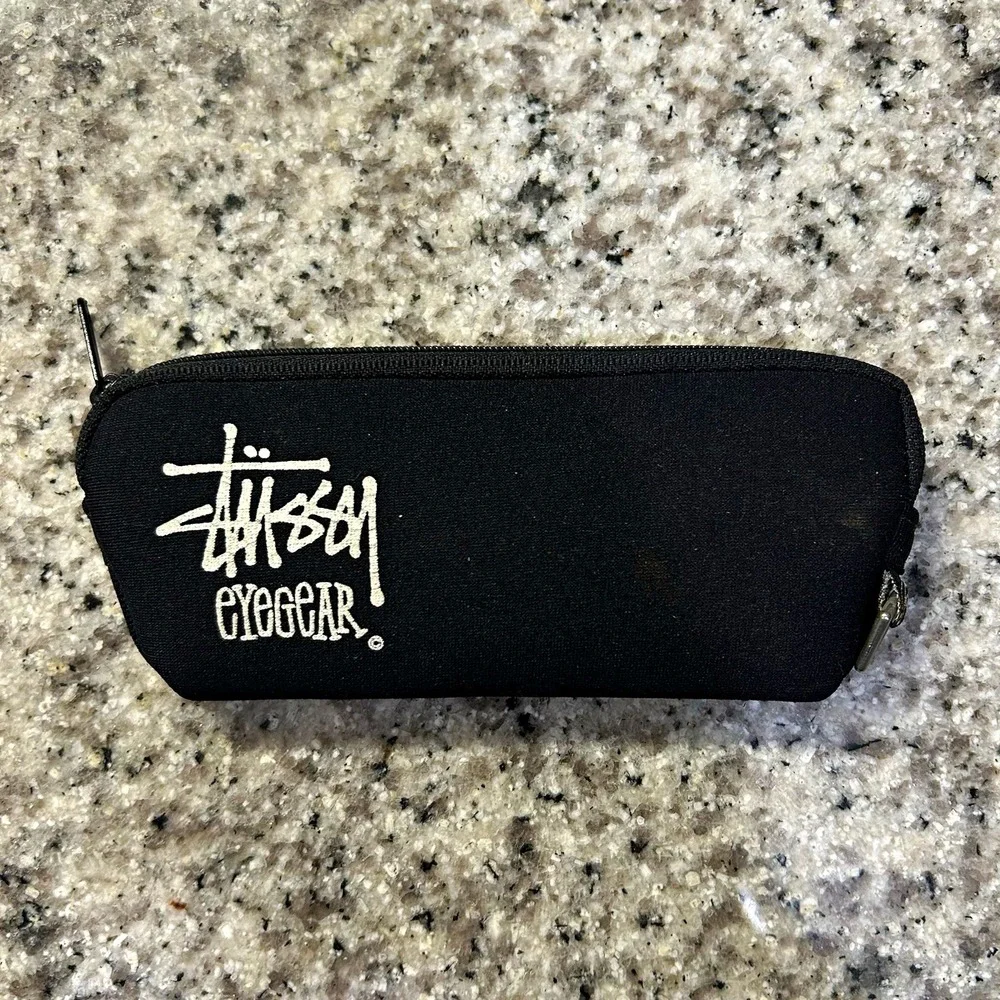 Vintage Stussy Eyegear Sunglasses Case Black Neoprene Zip Pouch (Case Only)